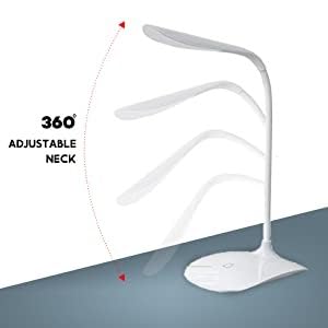 Battery Operated Table Lamp for Study LED Light, Touch Control Eye Caring, Desk Lamp for Work From Home, Portable Reading Light (Assorted Color, Plastic, Pack of 1)##3